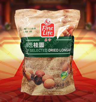 薈食(FINE LIFE)臻選桂圓產(chǎn)自福建莆田500g每袋，精選優(yōu)質(zhì)桂圓為原料，經(jīng)先進(jìn)工藝精心制作而成，果實(shí)渾圓，果肉晶瑩易剝離，輕松享受。薈食臻選桂圓中富含豐富的蛋白質(zhì)、脂肪、碳水化合物及鈉等微量元素，有助于補(bǔ)充人體所需。采用精美袋式包裝，大氣上檔次，果肉適合煮粥、煲湯等，食法多樣，是你居家生活的必備選擇。